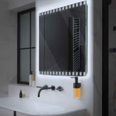 LED Spiegel Quadratisch | Wandschalter-Steuerung | Kaltweißes Licht - Reyze Seria Edge Model 6
